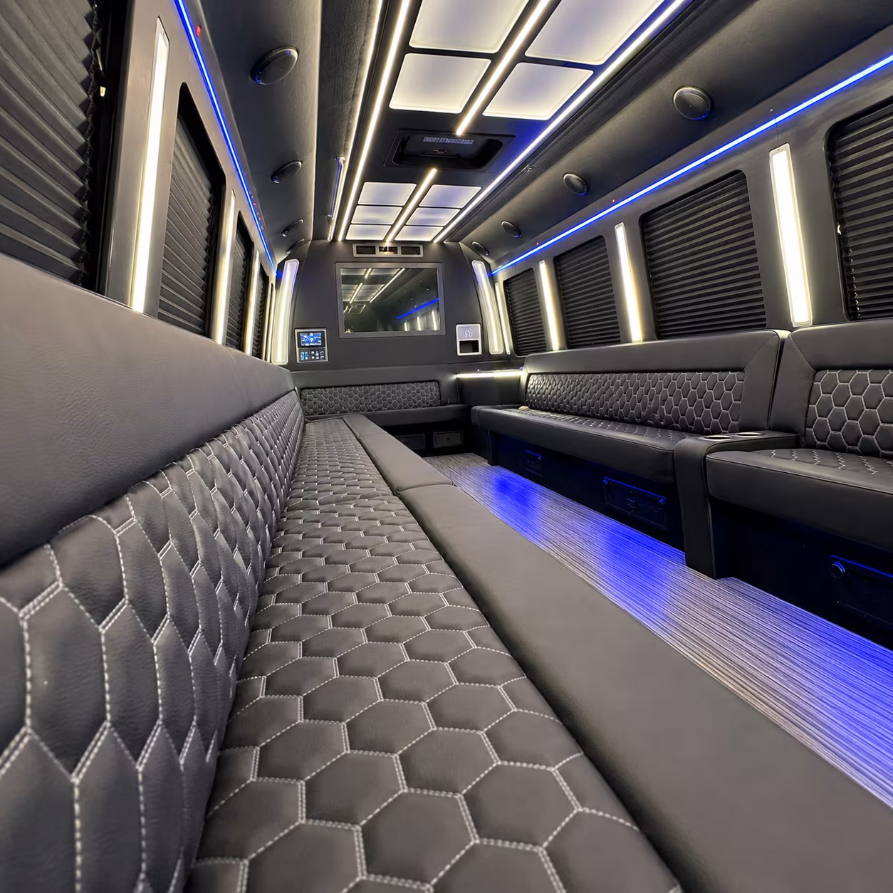 whittier party bus rental interior