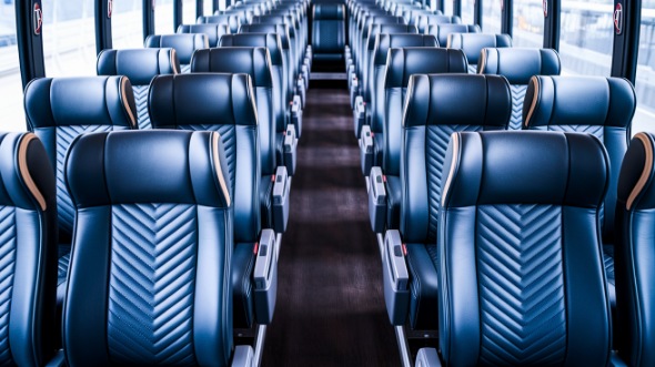 50 passenger charter bus inside whittier