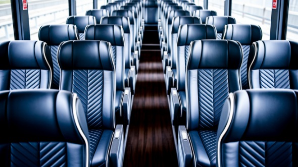 55 passenger charter bus inside whittier