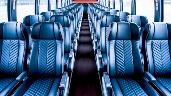 56 passenger charter bus inside whittier