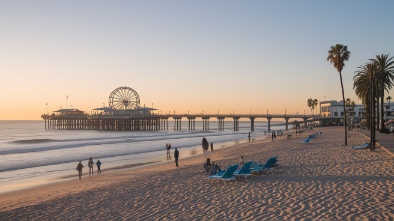 santa monica pier and beach