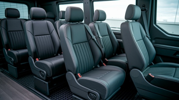 sprinter van with driver inside
